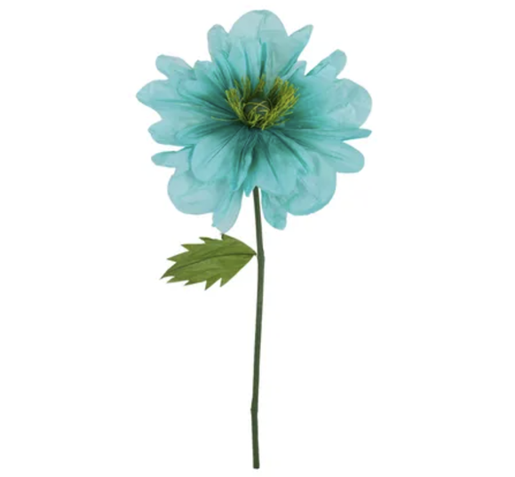 Faux Greenery - Poppy Paper Flower - Jade 50cm