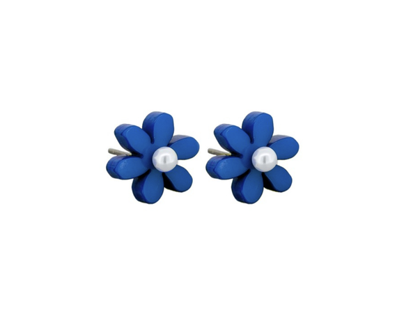 Earrings - Blue Star Flower