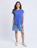 Foxwood Signature Contrast Tee - Blue/Lilac
