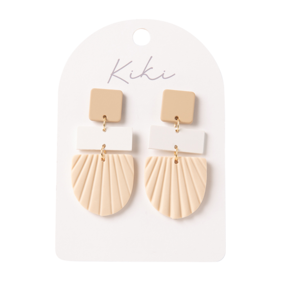 KiKi Earrings - Beige Square