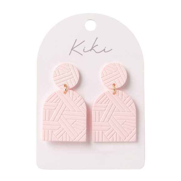 KiKi Earrings - Light Pink Geo