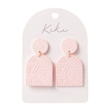 KiKi Earrings - Light Pink Geo