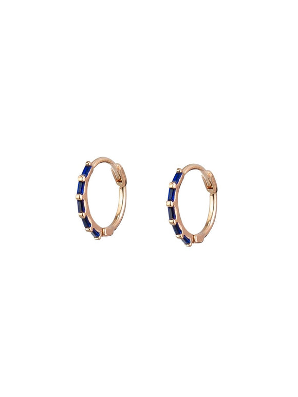 Huggie Earrings - Mini Sapphire