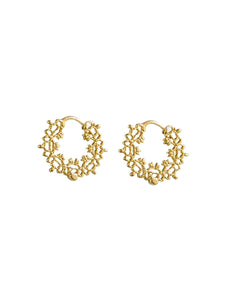 Earrings - Lace Huggies Gold