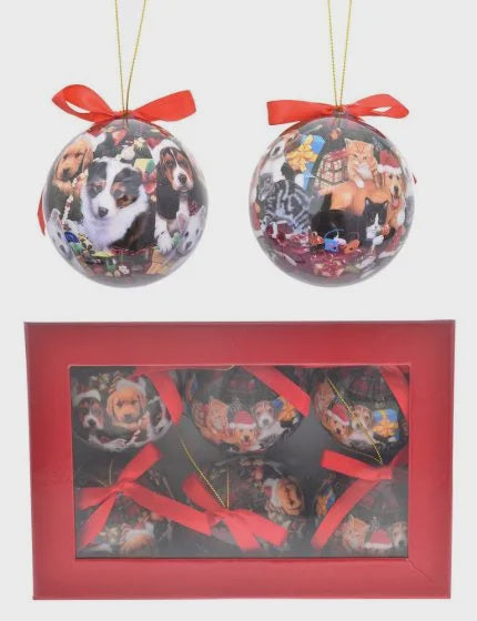 Christmas - Dog & Cat Baubles S/6