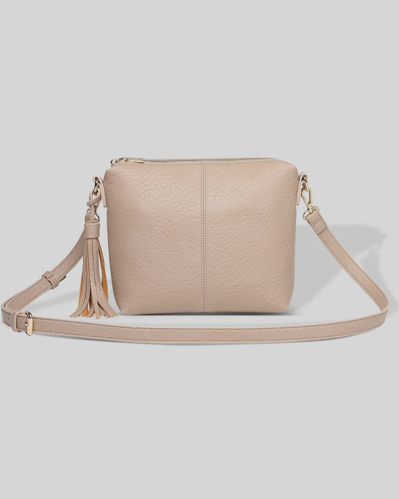 Louenhide Kasey Crossbody Bag with Logo Strap - Putty