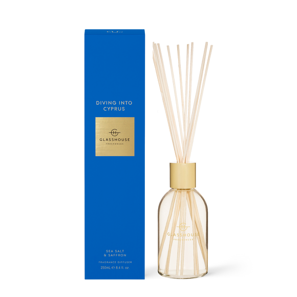 GLASSHOUSE FRAGRANCES Diving Into Cyprus 250mL Fragrance Diffuser