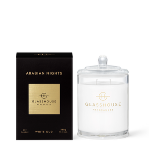 GLASSHOUSE FRAGRANCES  Arabian Nights Triple Scented Soy Candle