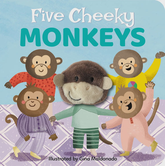 Finger Puppet Book Large - Five Cheeky Monkeys