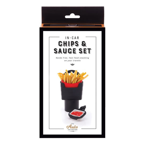 The Auto Collection Car Chip and Sauce Holder - Black