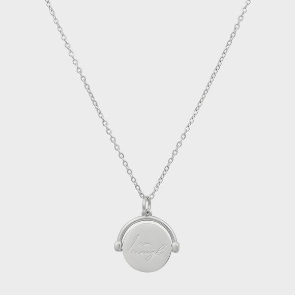 Anxiety Spinner Necklace - Silver