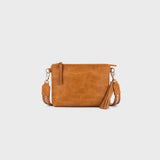 Black Caviar Designs - Maggie 3 Compartment Crossbody Bag Tan