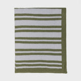 Chenille Blanket - Stripes Sage