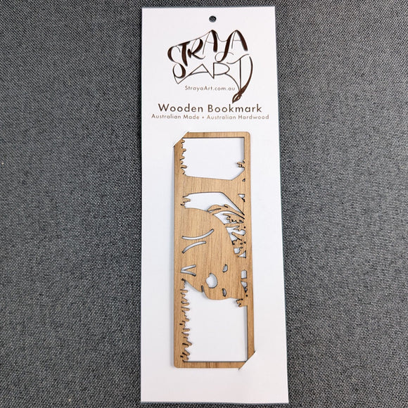 Australian Timber Bookmark:  Wombat