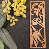 Australian Timber Bookmark: Blue Wren