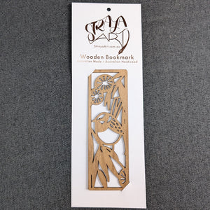 Australian Timber Bookmark: Blue Wren