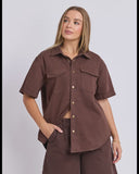 Foxwood Daisy S/S Shirt - Chocolate