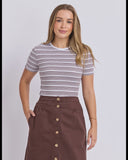 Foxwood Leona Rib Top - Chocolate