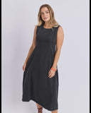 Foxwood Solene Denim Dress - Washed black