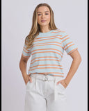 Foxwood Pure Stripe Tee - Cool Blue