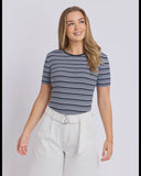 Foxwood Leona Rib Top - Navy