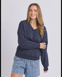 Foxwood Solace Vee Crew - Navy