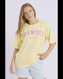 Foxwood Interval Tee - Pale Lemon/ Pink