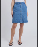 Foxwood Amy Skirt - Mid Blue Wash
