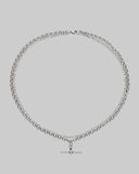 Milla Heart Oda Layered Necklace - Silver