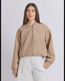 Foxwood Evie Suede Bomber - Sand