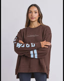 Foxwood Origin Crew - Coffee bean W Light Blue