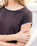 Foxwood Izzy Layered Tee - Chocolate/Pink