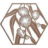 Australian Timber Hexagon Wall Art: Bluegum