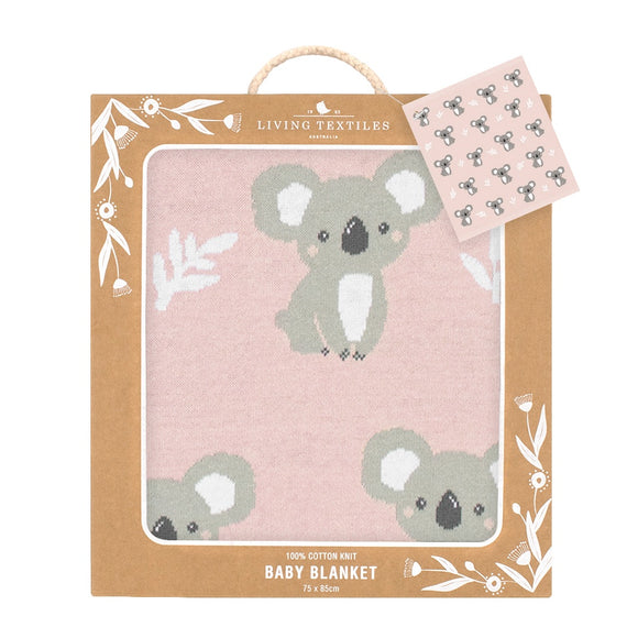 Baby Blanket Australiana - Koala Pink