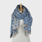 Reversible Multi Polka Dots Scarf - Demin