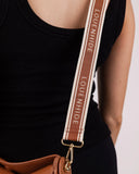 Louenhide Logo Bag Strap - Tan/Cream