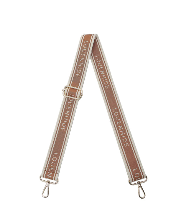 Louenhide Logo Bag Strap - Tan/Cream