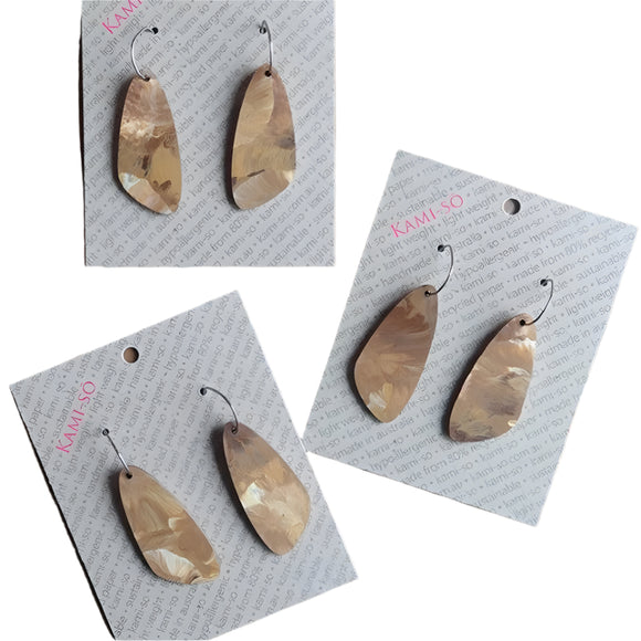 Recycled Paper Earrings - Oval Assorted