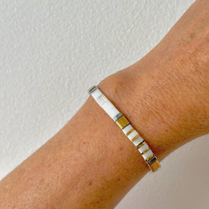 Ibiza Bracelet - Bright white & mixed metals