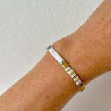 Ibiza Bracelet - Bright white & mixed metals