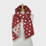 Reversible Multi Polka Dots Scarf - Red