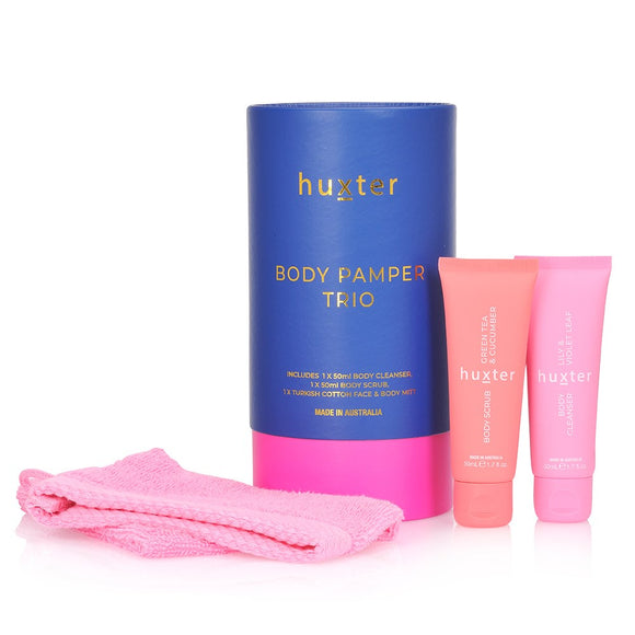 Huxter - Body Pamper Trio - Cobalt Blue With Fuchsia