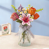 Robotime Wooden Bloom - Pink Lily