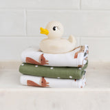 Muslin Wash Cloth 3 Pack - Forest Retreat