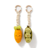 Stroller Toy 2pk - Carrot & Green Peas