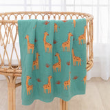 Whimsical Baby Blanket - Giraffe Sage