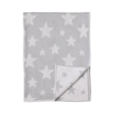 Baby Knitted Blanket - Stars Grey