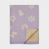 Baby Knitted Blanket - Daisy Dreams Lilac