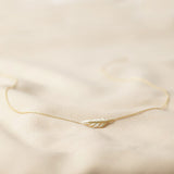Necklace - Hanging Feather Gold