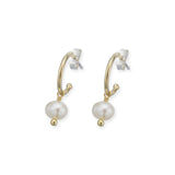 Earrings - Prosperity Pearl Hoop Gold